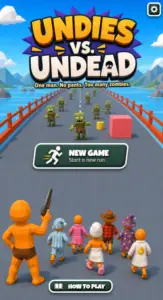 Undies vs Undead Startbildschirm